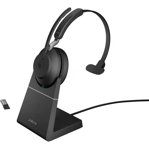 Auriculares Bluetooth Evolve2 65 MS Mono con Base de Carga (Negro) – JABRA – imagen 2