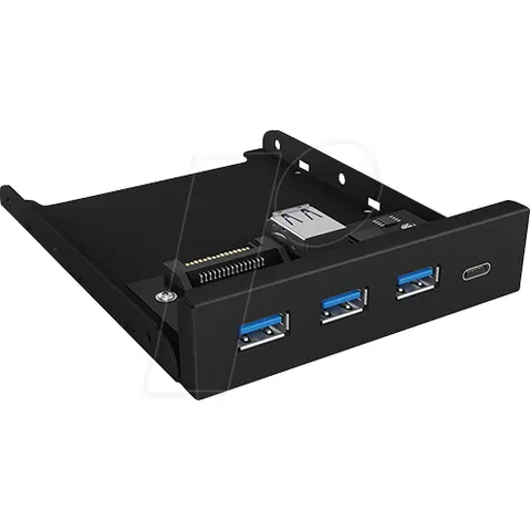 Hub (Panel frontal) USB C / USB A (Negro) - ICY BOX – imagen 3