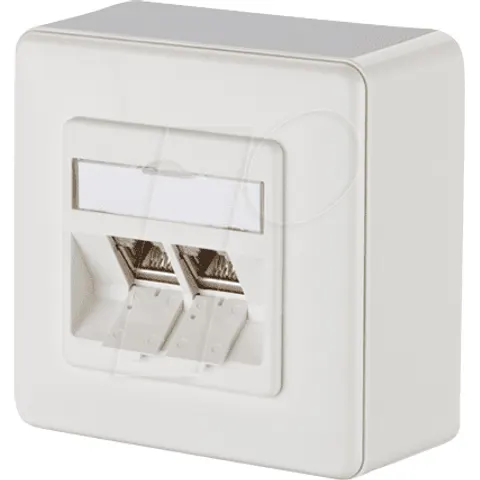 METZ CONNECT BTR 1309120002-E - Módulo E-DAT 2 puertos AP Cat.6A blanco puro – imagen 2