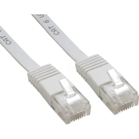 GOOBAY PATCH-C6SB 3WS - Cable de interconexiones plano, CAT 6, 3m, blanco – imagen 2