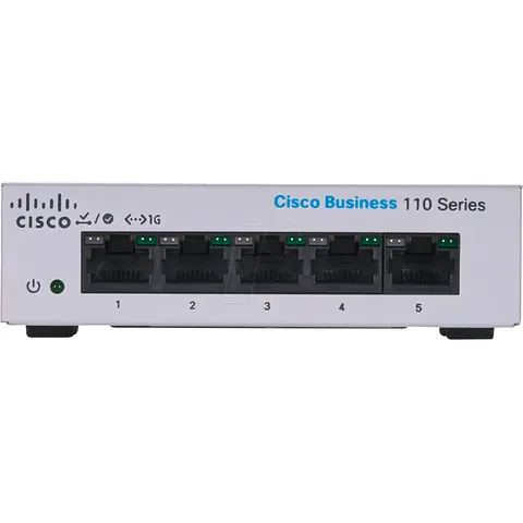 CISCO CBS110-5TD - Switch, 5 puertos, Gigabit Ethernet – imagen 2