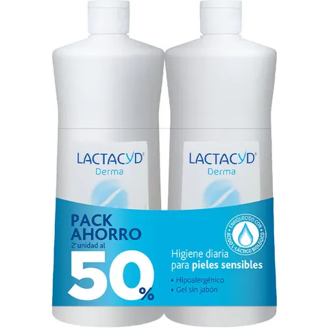 Lactacyd Derma Gel de Baño 2x1000ml – imagen 2