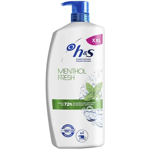 Head & Shoulders Menthol Fresh Champú Anticaspa 1000 ml – imagen 2