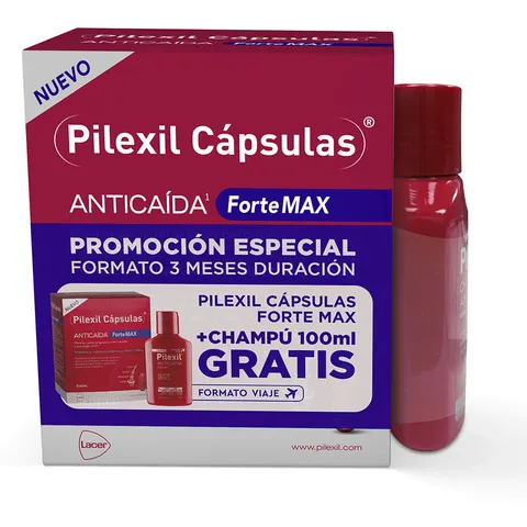 Pilexil Pack Forte Max 90caps + Champú 100ml – imagen 2