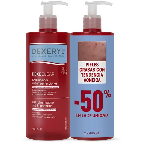 Dexeryl Dexeclear gel limpiador anti-imperfecciones pack 2 x 400 ml – imagen 2