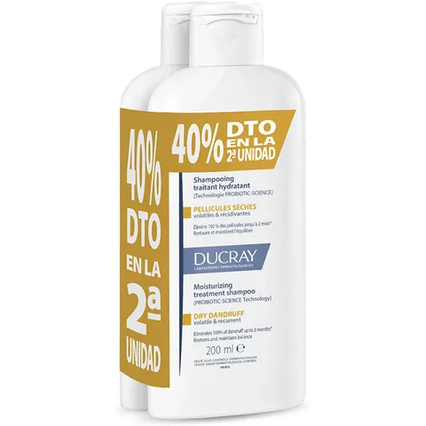 Ducray Kelual Squanorm Champú para Caspa Seca Pack 2 x 400 ml – imagen 3
