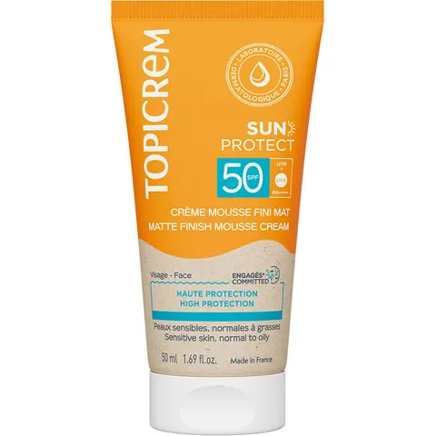 Topicrem Mousse Crema Acabado Mate SPF50 50 ml – imagen 3