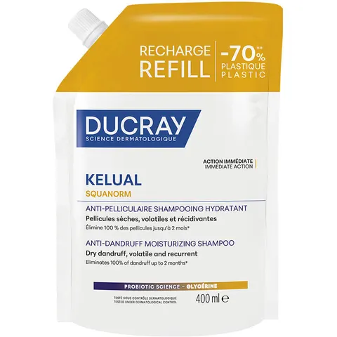 Ducray Kelual Squanorm Champú Caspa Seca Recarga 400 ml – imagen 4