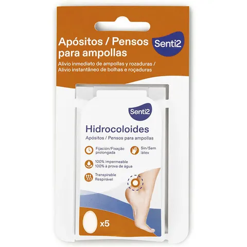 Senti2 Apósitos hidrocoloides para ampollas 5 u – imagen 2