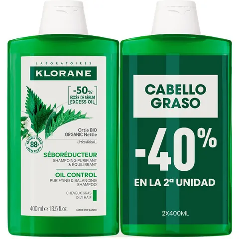 Klorane Pack Duplo Champú Extracto De Ortiga 400ml – imagen 3