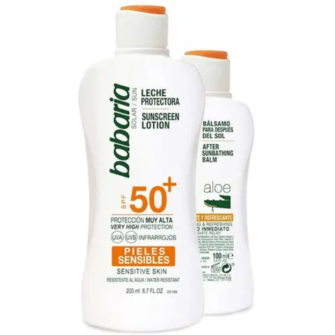 Babaria Solar Piel Sensible SPF50+ Leche lote – imagen 2