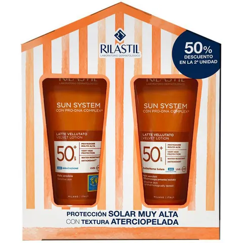 Rilastil Sun System Leche Protector Solar SPF50+ 2x200 ml – imagen 2