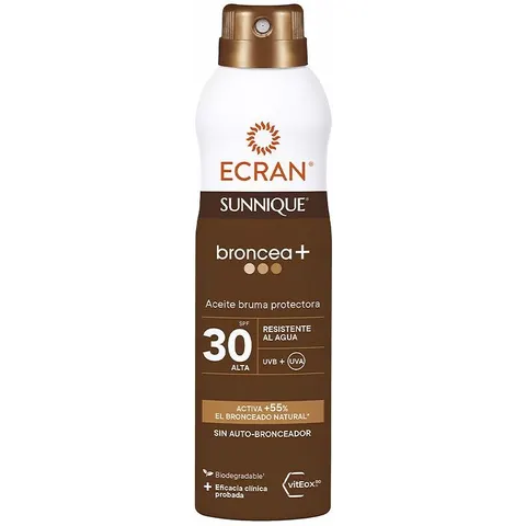 Ecran Sunnique BRONCEA+ aceite bruma SPF30 250 ml – imagen 2