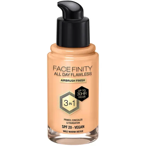 Max Factor Facefinity 3 in 1 Primer Concealer & Foundation W62 Warm – imagen 3