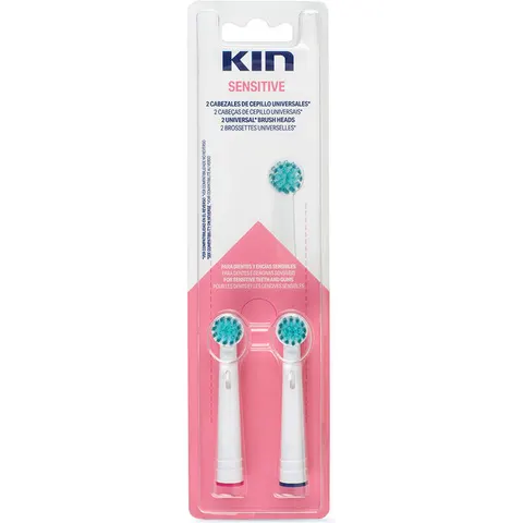 Kin Sensitive cabezal cepillo eléctrico universal 2 u – imagen 2
