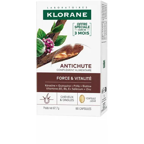 Klorane Quinine Complemento alimenticio anticaída 90 caps. – imagen 2