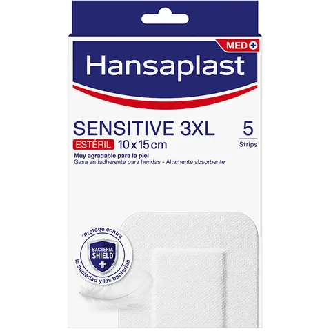 Hansaplast Sensitive 3XL 5 Apósitos 10x15cm – imagen 3