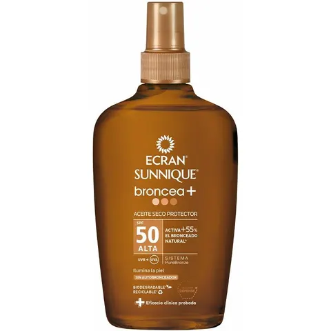 Ecran Sunnique Broncea+ Aceite Protector SPF50 200 ml – imagen 2