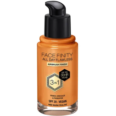 Max Factor Facefinity 3 in 1 Primer Concealer & Foundation W89 Warm – imagen 3