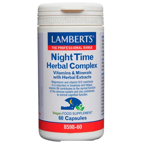 Lamberts Night Time Herbal Complex 60 Caps – imagen 2
