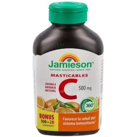 Jamieson vitamina c 500mg. sabor naranja 100comp.mastic. – imagen 2