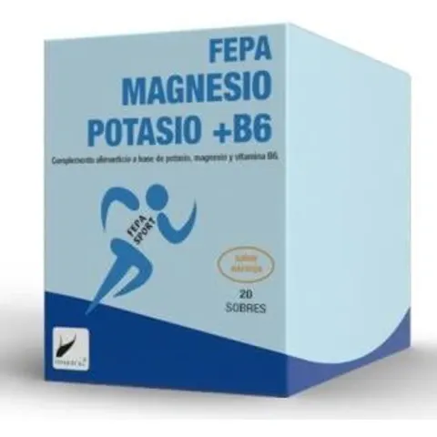 Fepadiet Magnesio + Potasio + B6 20 sobres – imagen 2