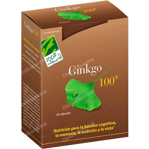 100% Natural Ginkgo100 60 Cápsulas – imagen 2