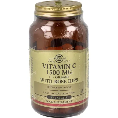 Solgar vitamina c 1500mg rose hips 90com – imagen 2