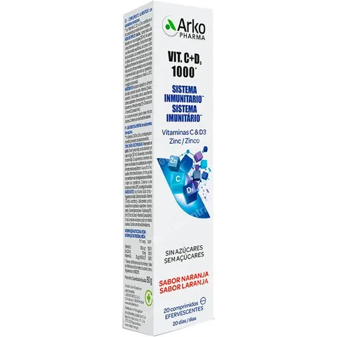 Arkopharma vitamina c+d3 1000mg 20comp. – imagen 2