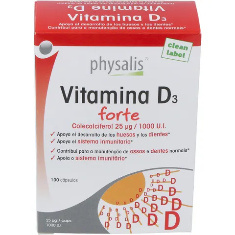 Physalis Vitamina D3 Forte 100 Cápsulas – imagen 2