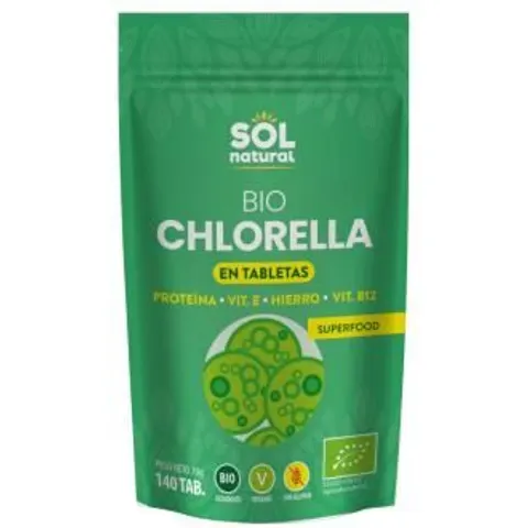 Sol Natural Chlorella Bio 140 Tabletas – imagen 2