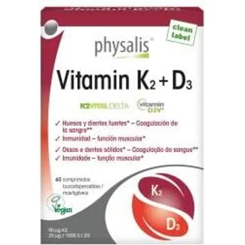 Physalis Vitamin K2 + D3 60 Comprimidos – imagen 3