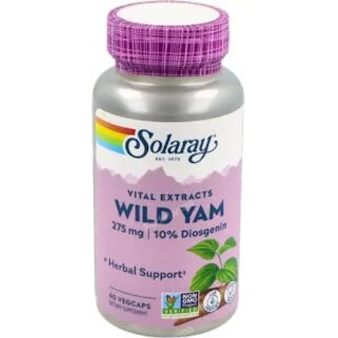 Solaray Mexican Yam 60 Cápsulas – imagen 2