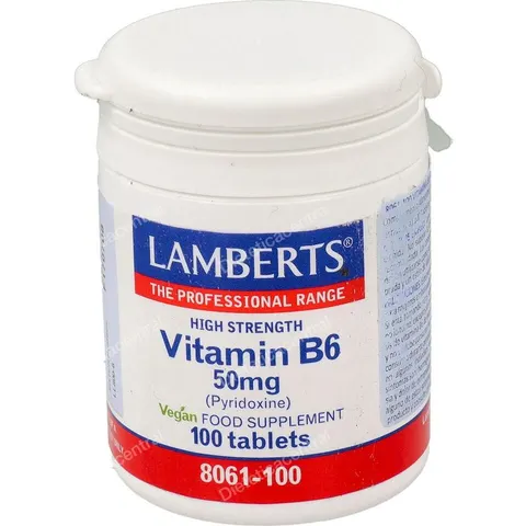 Lamberts vitamina b6 50 mg. 100 comp. – imagen 3