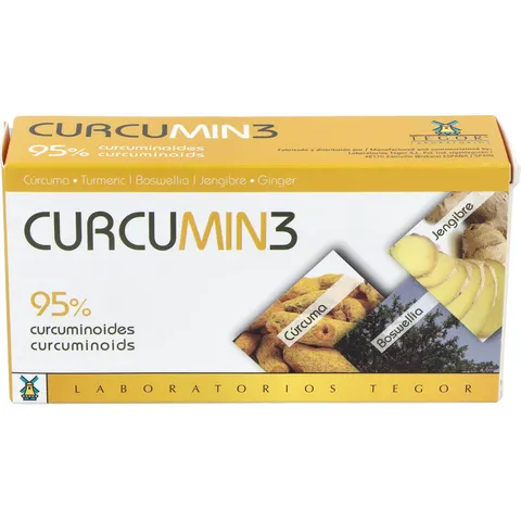 Laboratorios Tegor Curcumin 3 suplemento nutricional 30 comprimidos – imagen 2