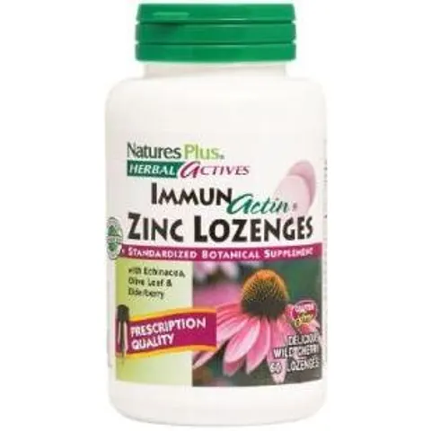 NaturesPlus ImmunActin Zinc Lozenges 60 Comprimidos – imagen 2