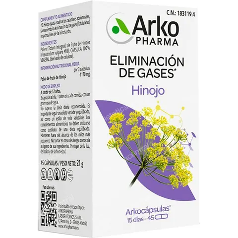 Arkopharma hinojo 45arkocapsulas. bio – imagen 2