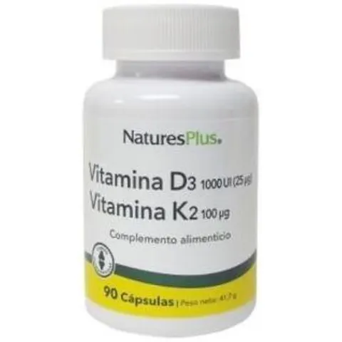 NaturesPlus Vitamina D3/Vitamina K2 90 caps – imagen 3