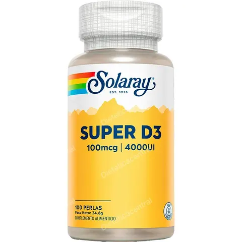 Solaray Super D3 4000UI 100 Perlas – imagen 2