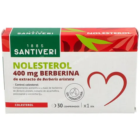 Santiveri Nolesterol Berberina 400mg 30comp – imagen 2