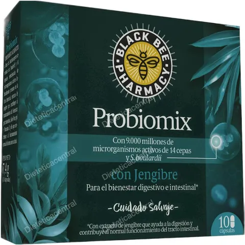 Black Bee Probiomix Con Jengibre 10 Cápsulas – imagen 2