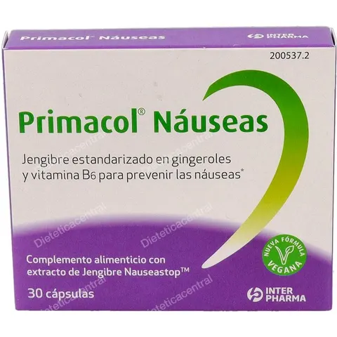 Primacol Náuseas 30 Cápsulas – imagen 3