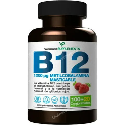 Vermont Supplements Vitamina B12 120 Comprimidos – imagen 3