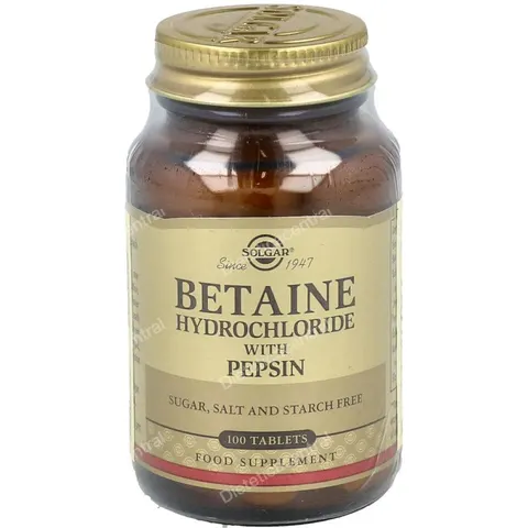 Solgar Betaina Hidroclorida 100 Comprimidos – imagen 2
