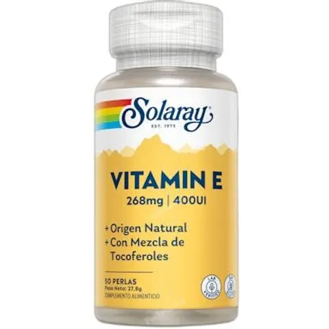 Solaray Vitamina E 400 IU 50 perlas – imagen 2