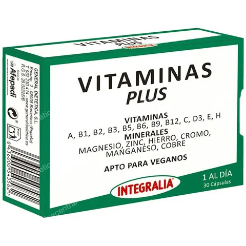 Integralia vitaminas plus 30cap. – imagen 2