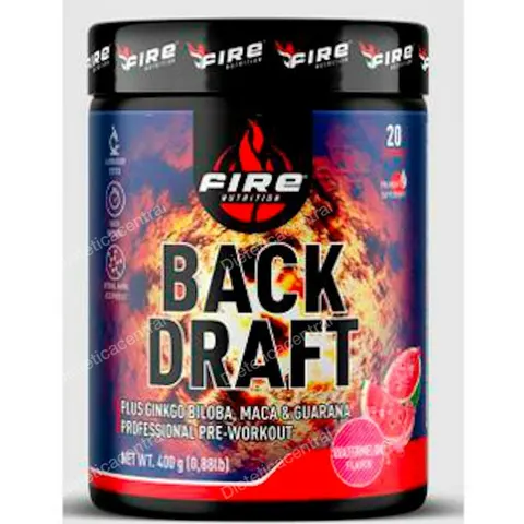 Fire Nutrition Back Draft Preworkout 300g Sandía – imagen 2