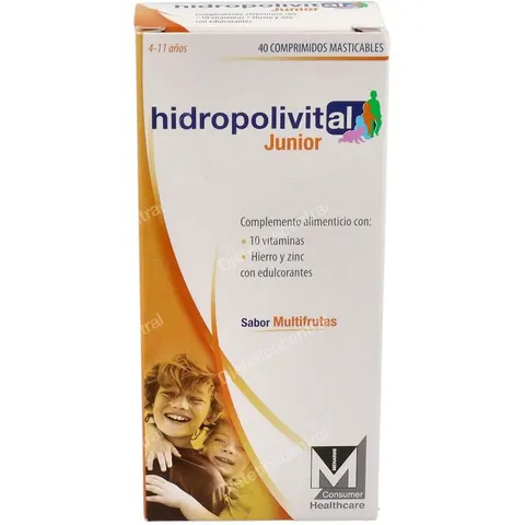 Hidropolivital Junior 40 Comprimidos Masticables – imagen 2