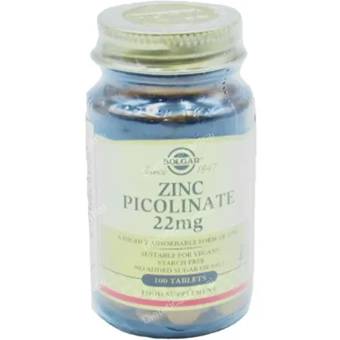 Solgar zinc picolinato 22mg. 100comp. – imagen 3