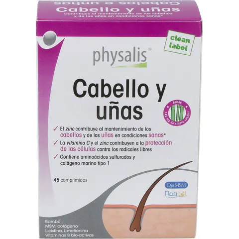 Physalis cabello y uñas 45comp. – imagen 2